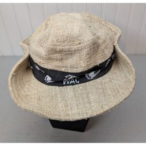 Ganesh Himal Sun Hat Wide Brim Hand Woven in Nepal‎ Travel Classic Beige Size M